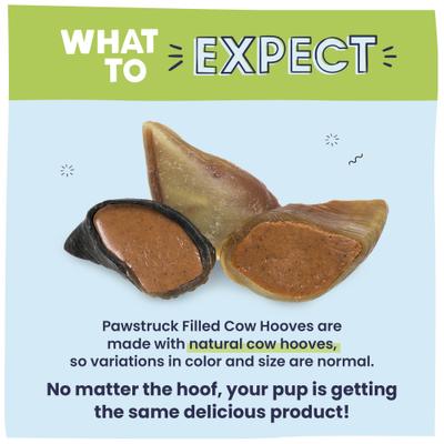 Show full view: Pawstruck Peanut Butter Stuffed Beef Cow Hooves Dog Treats, 5 count slide 6 of 10