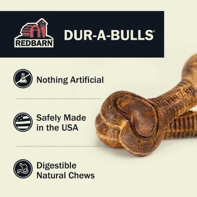 Show full view: Redbarn Dur-A-Bulls Bones Hickory Flavor Dog Chew Treats, Large, 3 count slide 3 of 11