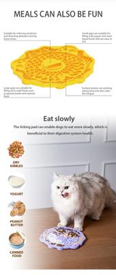 Show full view: EYS GiGwi Seek Yum Silicone Dog & Cat Lick Mat Slow Feeder, Yellow slide 8 of 8