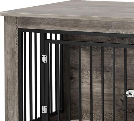 Show full view: Wooflex 2-in-1 Wooden Indoor Dog Crate, Grey, 38-in slide 7 of 8