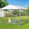 Show in main carousel: Yafylly Outdoor Dog Kennel with Swivel Feeder, Silver, 6.67 x 6.67-ft slide 1 of 7