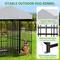 Show in main carousel: Yafylly Outdoor Large Dog Kennel with Roof Cover, Black+Gray, 6.6 x 6.6-ft slide 4 of 6