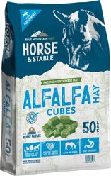Blue Mountain Hay High Altitude Alfalfa Hay Cubes Horse Feed, 50-lb bag