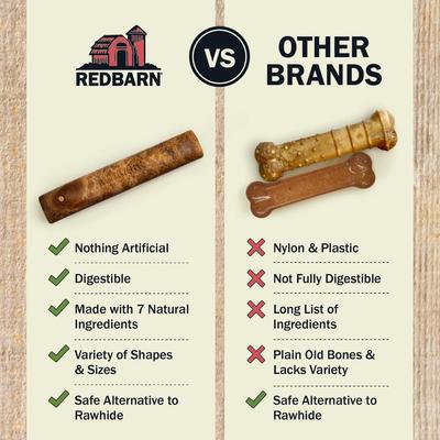 Show full view: Redbarn Dur-A-Bulls Sticks Hickory Flavor Dog Chew Treats, Medium, 5 count slide 6 of 11
