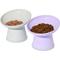 Show in main carousel: Necoichi Tilted Elevated BPA-Free Plastic Dishwasher & Microwave Safe, Non-Slip & Anti Vomiting Cat Food Bowl, Lilac Ice, 2 count slide 1 of 9