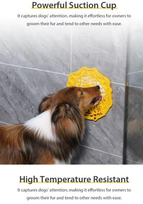 Show full view: EYS GiGwi Seek Yum Silicone Dog & Cat Lick Mat Slow Feeder, Yellow slide 5 of 8