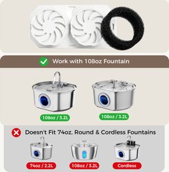 Neareal VB-01 Automatic Stainless Steel Cat Water Fountain with 2 Filters & 2 Sponges, Silver, Medium: 3.2-L slide 2 of 9