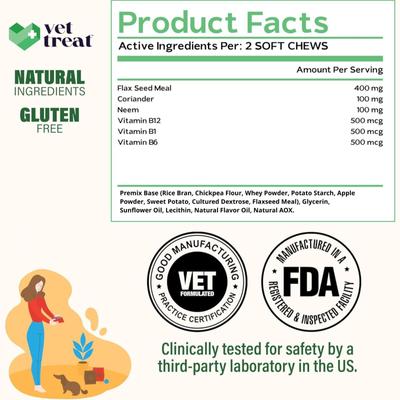 Show full view: Vet Treat Flea & Tick Oral Treatment for Dogs, 9-oz jar slide 2 of 6