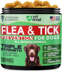 Vet Treat Flea & Tick Oral Treatment for Dogs, 9-oz jar