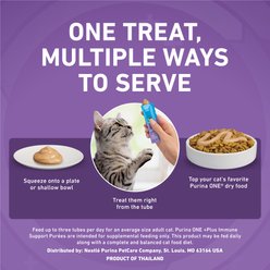 Purina ONE Immune Support Tuna Puree Indoor Lickable Cat Treats, 1.4-oz sleeve, 4 count slide 2 of 8