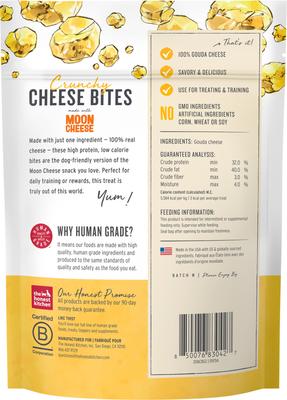 Show full view: The Honest Kitchen Cheese Bites Gouda Recipe Dehydrated Dog Treats, 2-oz bag slide 3 of 7