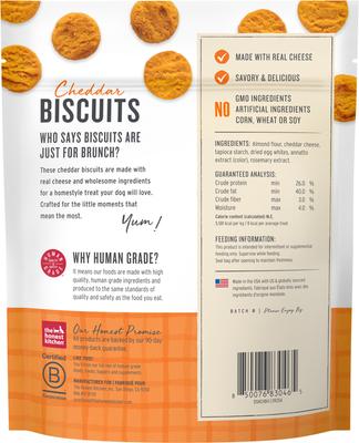 Show full view: The Honest Kitchen Cheddar Biscuits Crunchy Dog Treats, 3.5-oz bag slide 3 of 8