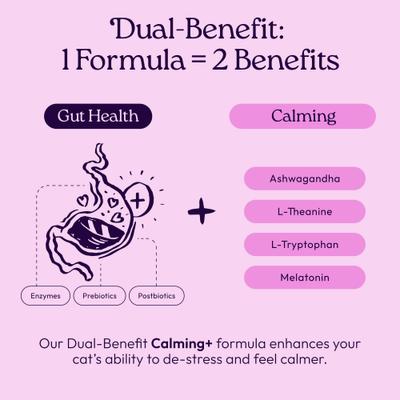 Show full view: WellJoy Chicken Flavored Soft Chew Calming + GutBoost Supplement for Cats, 3.2-oz jar, 90 count slide 4 of 11