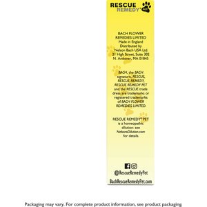Rescue Remedy Stress Relief Pet Supplement, 20-mL bottle
