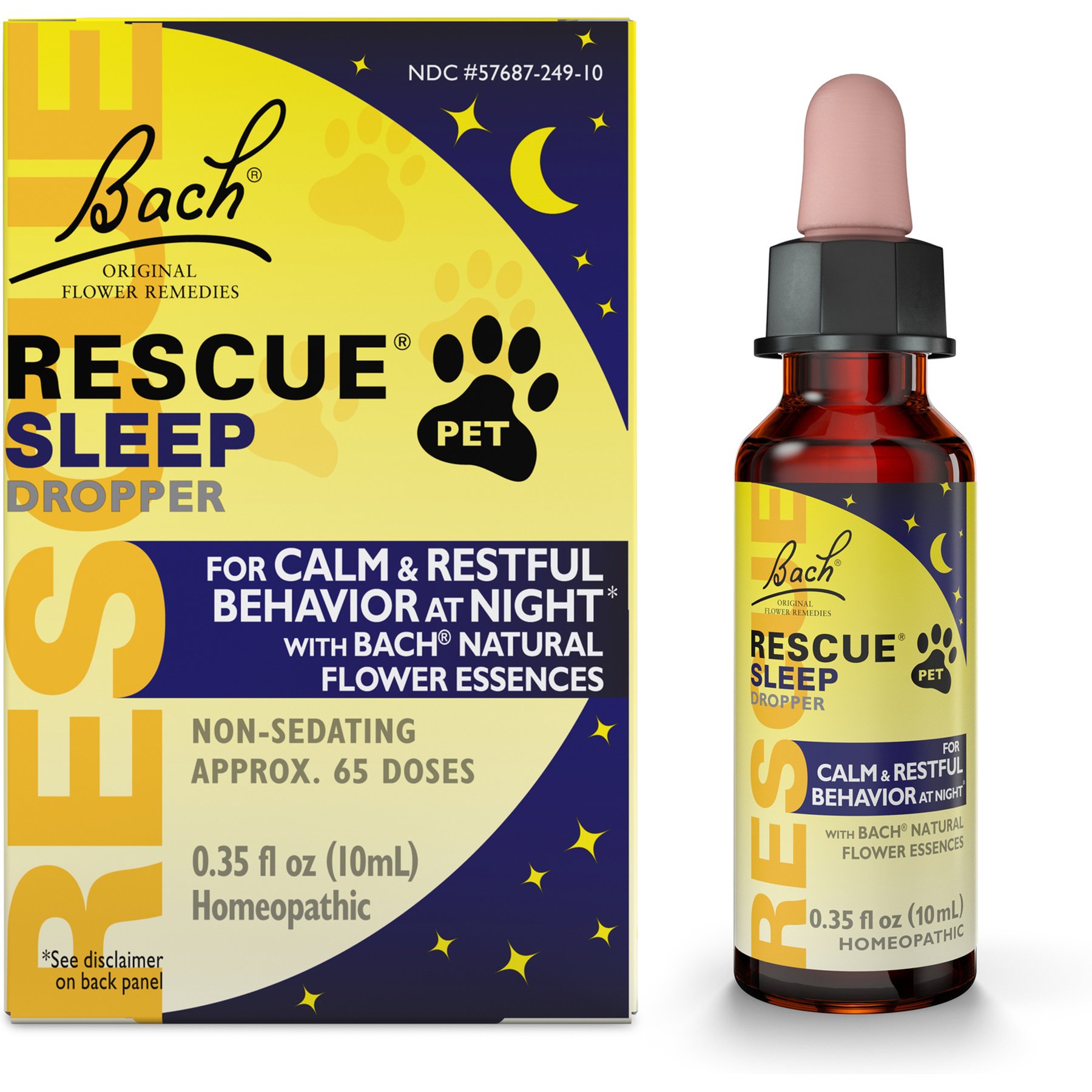 RESCUE Pet Sleep Dropper Liquid Calming Supplement for Dogs & Cats, 10-ml bottle