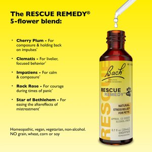 Rescue Remedy Stress Relief Pet Supplement, 20-mL bottle