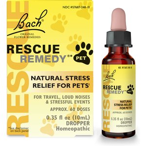 Rescue Remedy Stress Relief Pet Supplement, 10-mL bottle