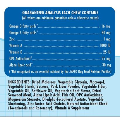 Show full view: Scratchy Dog Skin & Coat Soft Chew Supplement for Dogs, 120 count slide 3 of 5