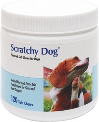 Scratchy Dog Skin & Coat Soft Chew Supplement for Dogs, 120 count