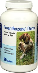 Proanthozone Derm Skin & Coat Chewable Tablet Supplement for Dogs, 90 count