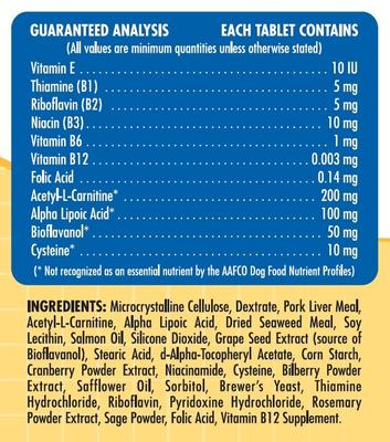 Show full view: ProNeurozone Cognitive Health Chewable Tablet Supplement for Senior Medium & Large Dogs, 60 count slide 3 of 5