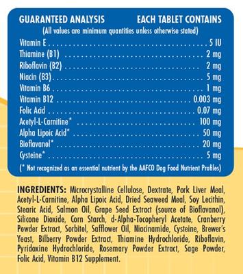 Show full view: ProNeurozone Cognitive Health Chewable Tablet Supplement for Senior Small Dogs, 60 count slide 3 of 5