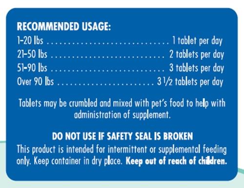 Show full view: ProAnimal Antioxidant Chewable Tablet Supplement for Dogs & Cats, 120 count slide 4 of 5