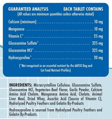Show full view: Prosamine Joint Nutrient Chewable Tablet Supplement for Dogs & Cats, 120 count slide 3 of 5