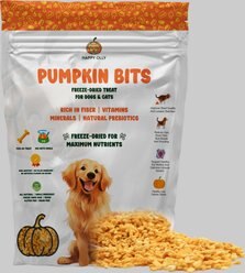 Happy Olly Freeze-Dried Pumpkin Treats Grain-Free Prebiotics & Fiber Freeze-Dried Dog & Cat Treats, 2-oz b...
