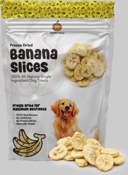 Happy Olly Freeze-Dried Banana Slices Grain-Free Digestive Support Freeze-Dried Dog & Cat Treats, 3-oz bag slide 1 of 8