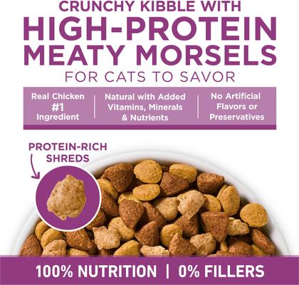 Show full view: Purina ONE Whole Body Support Chicken Dry Cat Food, 22-lb bag slide 4 of 9