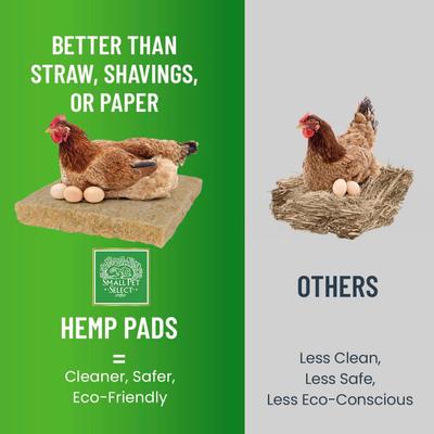 Show full view: Small Pet Select Extra Thick Absorbent Odor-Control Liners Hemp Chicken Nesting Pads, 10 count slide 7 of 9