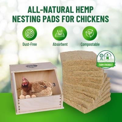 Show full view: Small Pet Select Extra Thick Absorbent Odor-Control Liners Hemp Chicken Nesting Pads, 10 count slide 2 of 9