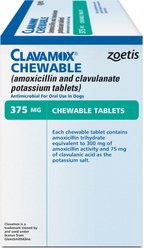 Clavamox (Amoxicillin / Clavulanate Potassium) Chewable Tablets for Dogs & Cats, 375-mg, 1 tablet