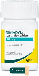Rimadyl (Carprofen) Caplets for Dogs, 100-mg, 1 caplet