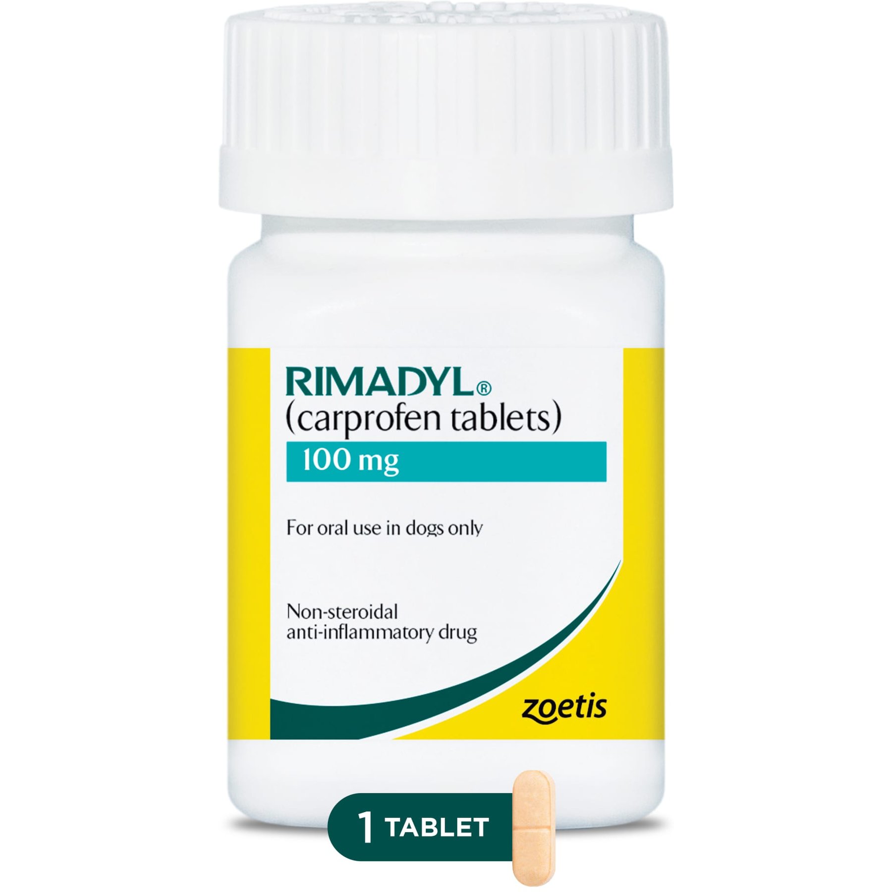 Rimadyl (Carprofen) Caplets for Dogs, 100-mg, 180 caplets