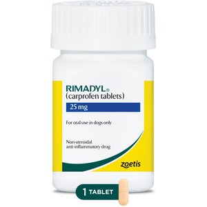 Rimadyl (Carprofen) Caplets for Dogs, 25-mg, 1 caplet