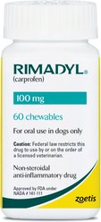 Rimadyl (carprofen) Chewable Tablets for Dogs, 100-mg, 60 tablets