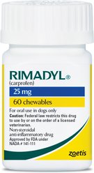 Rimadyl (carprofen) Chewable Tablets for Dogs, 25-mg, 60 tablets