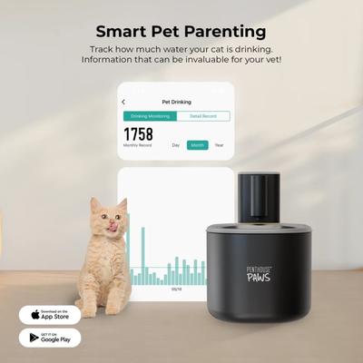Show full view: Penthouse Paws Smart Wireless Stainless Steel Dog & Cat Water Fountain, Black, 118-oz slide 8 of 11