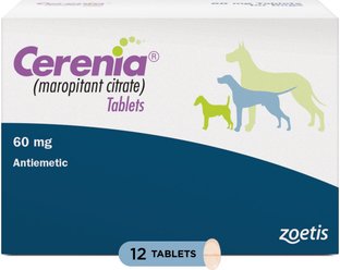 Cerenia (Maropitant Citrate) Tablets for Dogs, 60-mg, 12 tablets