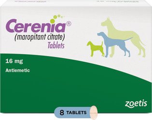 Cerenia (Maropitant Citrate) Tablets for Dogs, 16-mg, 8 tablets