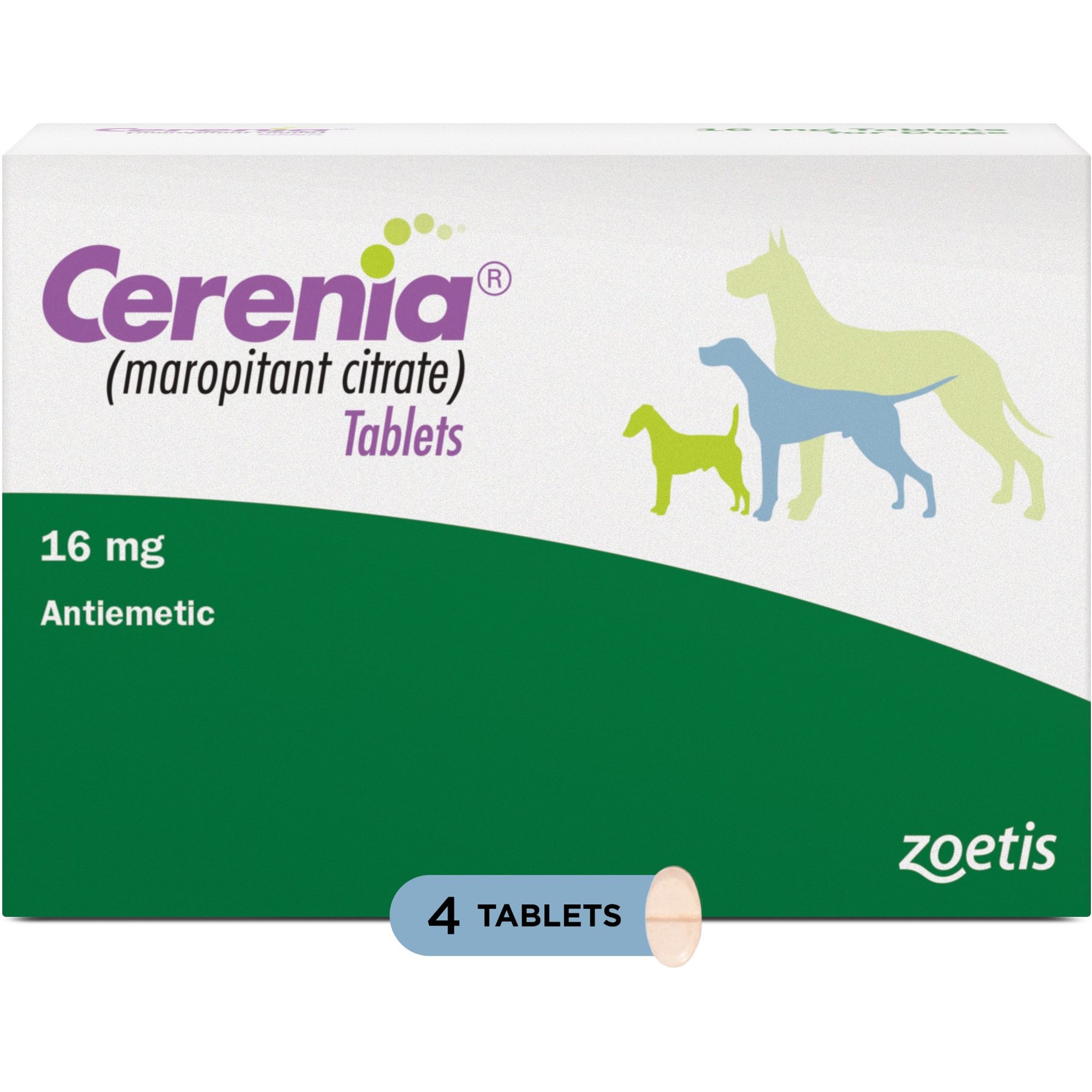Cerenia (Maropitant Citrate) Tablets for Dogs, 16-mg, 12 tablets