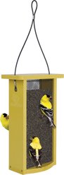 EcoCycle Finch Fare Recycled Plastic Thistle Mesh Wild Bird Feeder, Yellow, 1.9-lb