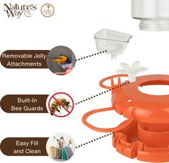 Natures Way Bird Products Orange Blossom Oriole Feeder with Jelly Attachments, Orange, 30-oz slide 2 of 8
