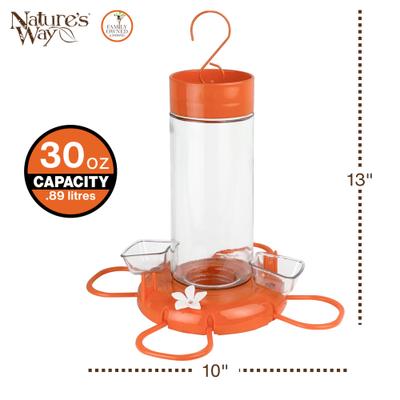 Show full view: Natures Way Bird Products Orange Blossom Oriole Feeder with Jelly Attachments, Orange, 30-oz slide 2 of 8
