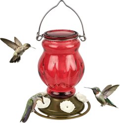 Natures Way Bird Products Antique Ruby Visions Nectar Hummingbird Gravity Feeder, Red, 25-oz
