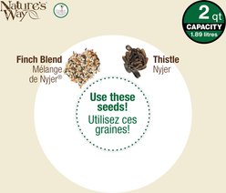 Natures Way Bird Products Sunglow Metal Mesh Cage Thistle Wild Bird Feeder, Yellow, 2 quart, 3-lb slide 2 of 8