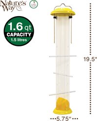 Natures Way Bird Products Bottoms Up Metal Thistle Tube Wild Bird Feeder, Yellow, 2.24-lb slide 2 of 8