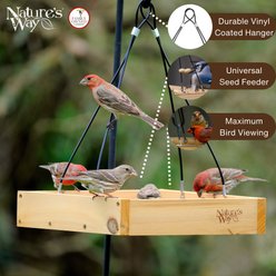 Natures Way Bird Products Cedar Tray House Hopper Wild Bird Feeder, Brown, 2.1-lb slide 2 of 8